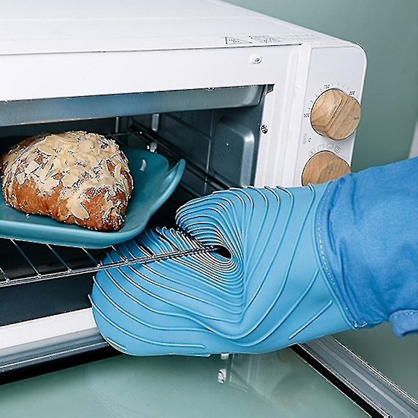 1 Par Silikon Mikrovågsugnshandskar Bbq Ugn Bakning Värmebeständiga Varma Grytvante