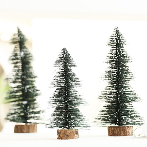Cedarmodell Konstgjord Realistisk Utsökt Hantverk Träbas Snöfrost Tallträd Ornament för Hemmet (30 cm)
