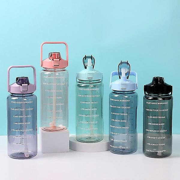 2 liters vandflaske med sugerør (FMY),Pink
