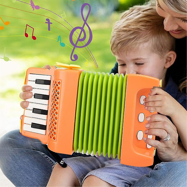 Accordion Legetøj 10 Tangenter 8 Bas Akkordeoner Til Børn Musikinstrument Pædagogisk Legetøj Gaver Til Småbørn