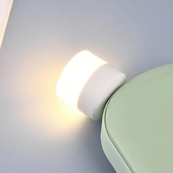 Usb-lampor för bil, mini Usb-lampor LED varm glödlampa plug-in nattlampa bil interiör atmosfärslampa (4 st, varmt ljus färg)