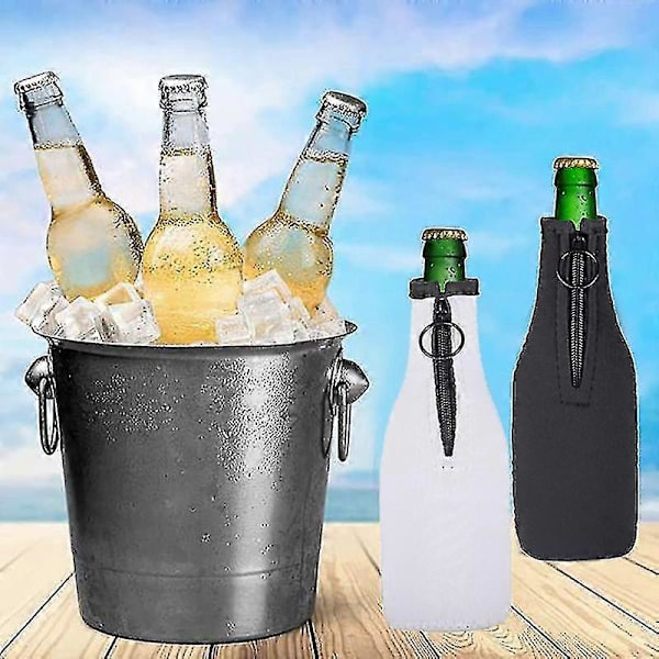 Ölflaskeöverdrag i neopren, kylväska med dragkedja för 12/330 ml flaskor