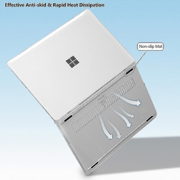 Fodral för Surface Laptop Go 1/2/3/4/5 Skyddande Hårdskal (Matt Svart)