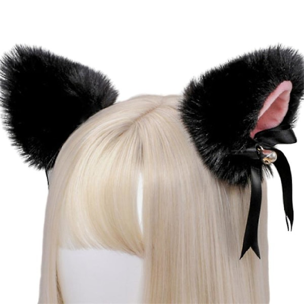 Animal Ears Kawaii Plush Cat Ears Hair Clip Headdress Halloween Cosplay（color 9）