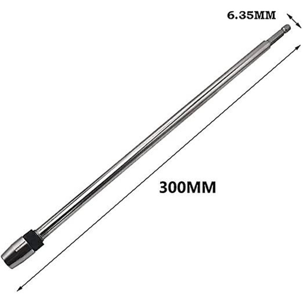 300mm förlängningsguide stång kolstål magnetisk användning borrbit hållare 6.35MM sexkantsskaft snabbkoppling skruvmejsel bit hållare