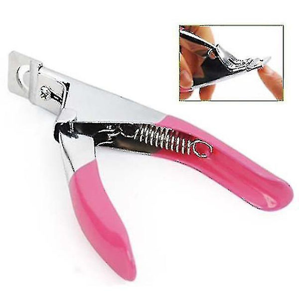 Akryl falska nagelspetsar Clipper Cutter 1 st rosa