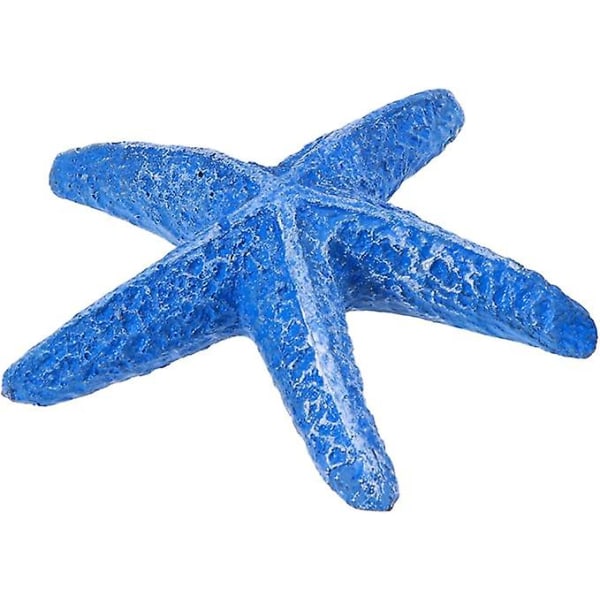 2PCS Blå Stjernefisk Resin Akvarium Dekorasjon