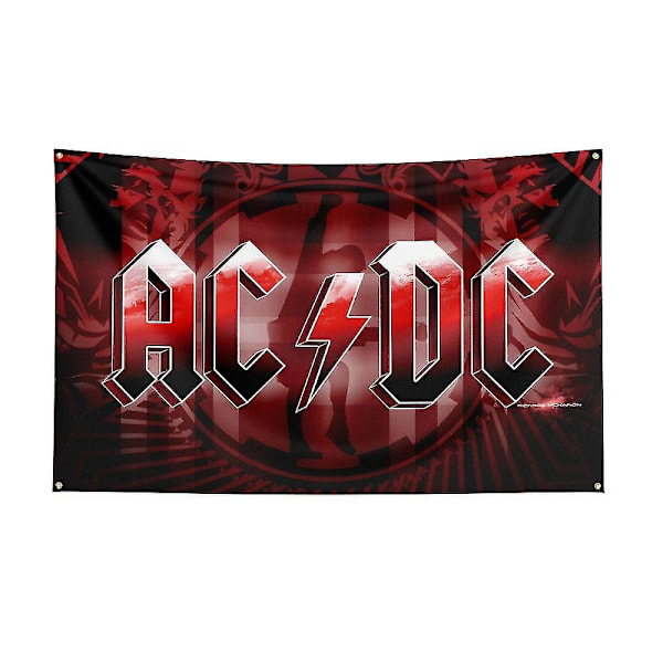 3x5ft Ac/dc Band Flag Polyester Digital Printing Music Memorabilia Banner För Dekor(60 x 90cm,J0144)