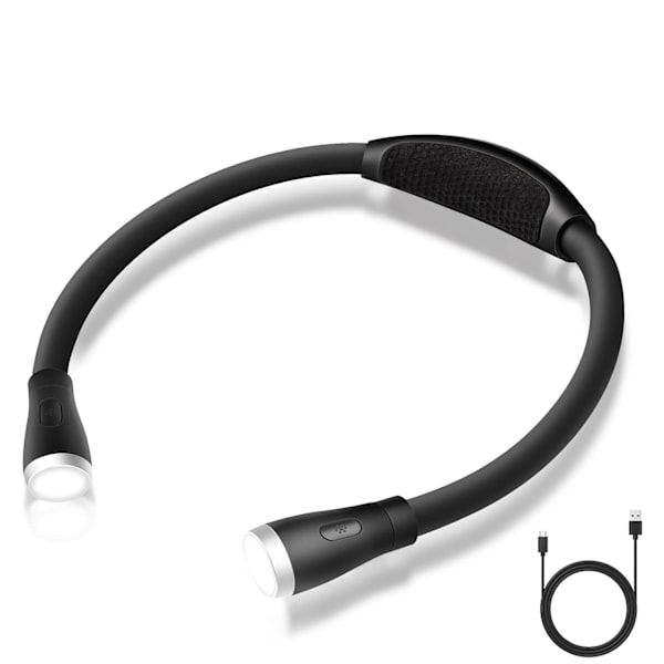 Sengelampe, 9 moduser, USB-oppladbar leselampe, fleksibel arm med perfekt øyebeskyttelse, holdbar, enkel å beskytte