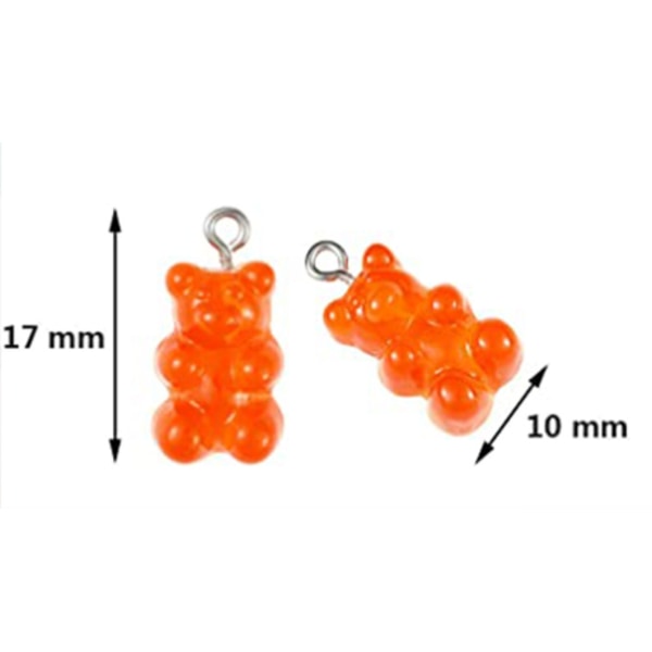 90 st spänne björn charm 9 färger harts björn charm