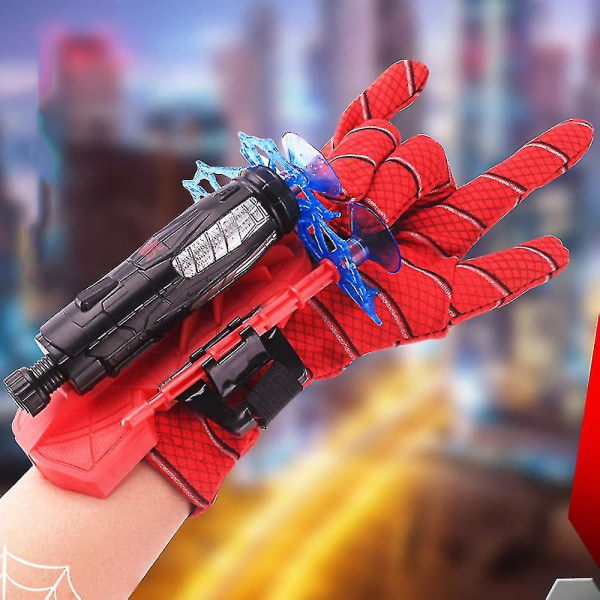 Spider-man Handske Web Shooter Sucker Dart Blaster Launcher Leksak Barnkostymtillbehör