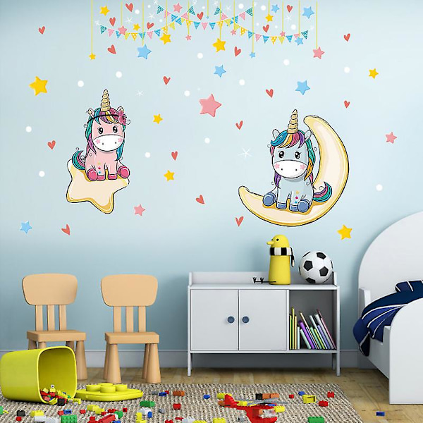 Cartoon Unicorn Väggdekaler