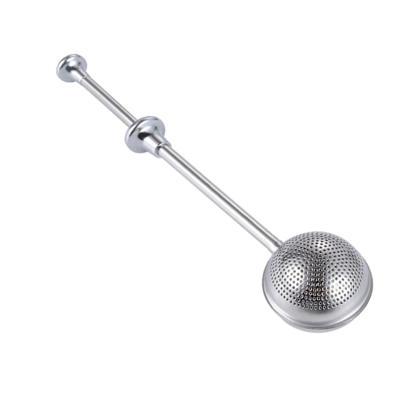 Rustfritt stål te-sil kule - Retractable rund form infuser for løs blad te steeping