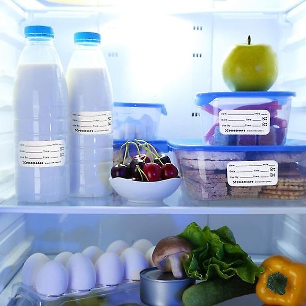 4 st matmärkningsetiketter för cateringmat, datumetiketter för livsmedelsförvaring, 1 x 2 tum