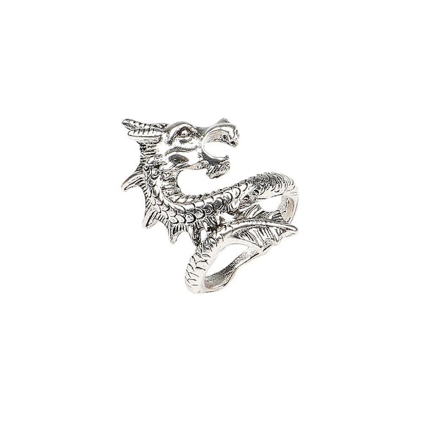 12 st Punk Djurringar Set Drakering För Kvinnor Män Silver Kristallringar Gotiska Stackbara Ringar Fesvital Smycken Halloweenfest Julgåva