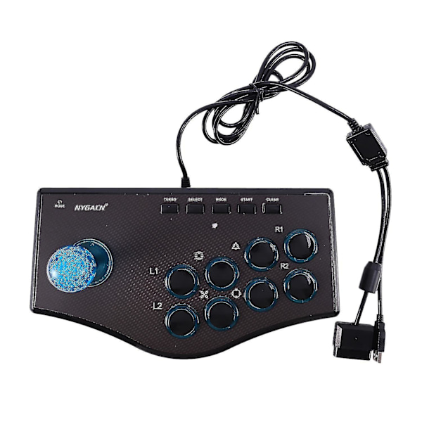 Retro Spelrockare-kontroll Usb-joystick för Ps2/ps3/pc/android Smart-tv Inbyggd Vibrator Åtta D