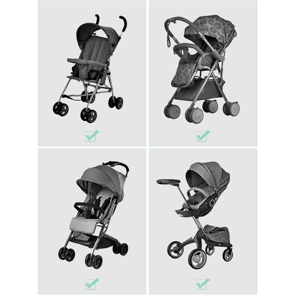 (2-pack) Barnvagnskrok, Yuccer 2 delar Barnvagnshängare Krok för Yoyo Barnvagn Universal Tillbehör till barnvagnsklämma