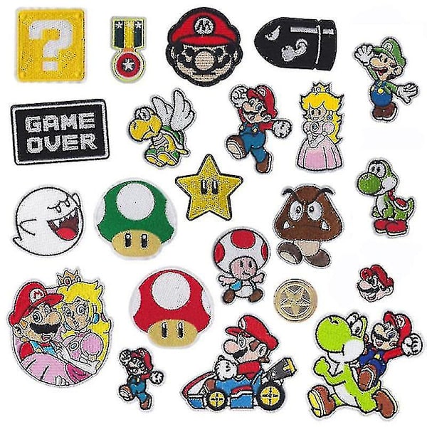 Tegnefilm Dyrebroderi Patches Til Tøj DIY Stryge På Patches På Tøj Toad Patch Yoshi Brugerdefinerede Klistermærker (mla-1)