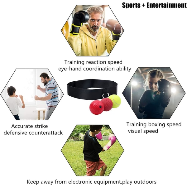 Boxningsträningsboll, Boxningsreflexboll Hastighetsträning Lämplig för vuxna/barn Bästa boxningsutrustningen för träning, hand-öga-koordination och fitness