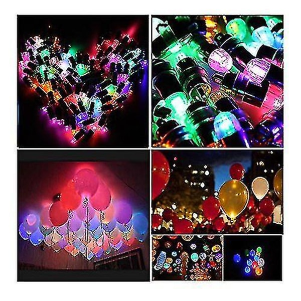 30 st LED-ballonglampor, miniatyr LED-lampor för papperslyktor DIY-modeller bröllopsfest färgglad blinkande, vattentät