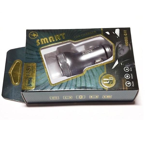 Snabbladdare PD Type C + 2x USB QC3.0 bil båt mobilhus husvagn Silver