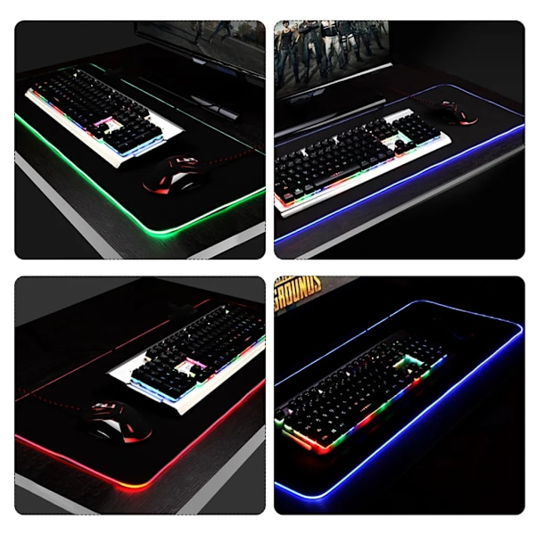 RGB Gaming Musmatta USB LED Gaming Musmatta Anti-Slip Matt PC Dator