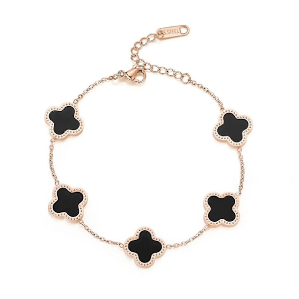 Justerbart fyrklöverarmband - Armbandspresent till födelsedag, mors dag, alla hjärtans dag