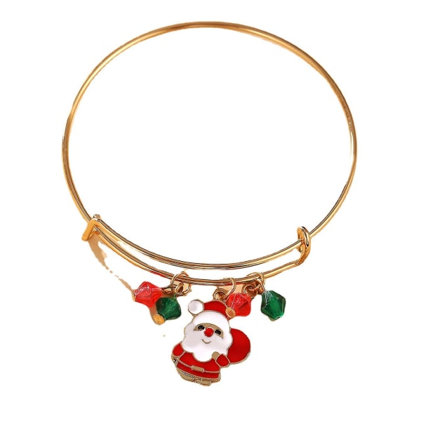 Julgran Santa Snögubbe Strumpor Cane presentförpackning Rådjur hänge armband