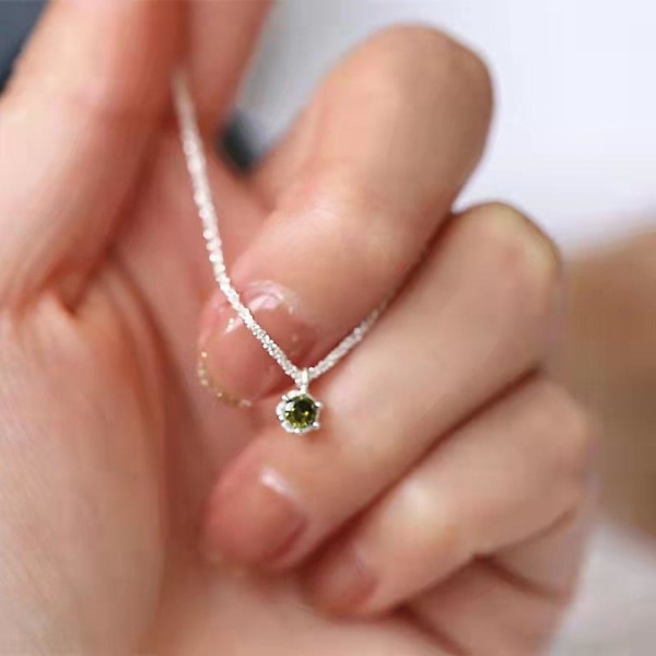 Gemstone Teardrop Halsband Dam Smycken Presentstjärnor