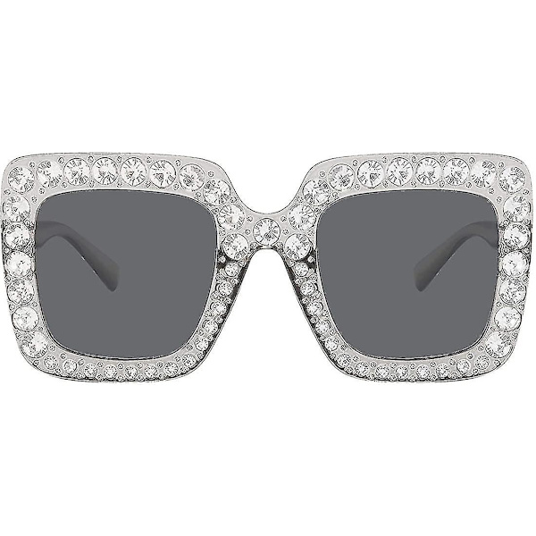 Rol Girl Elton Square -rihkailukiset aurinkolasit, ylisuuret timanttibling-bling-lasit
