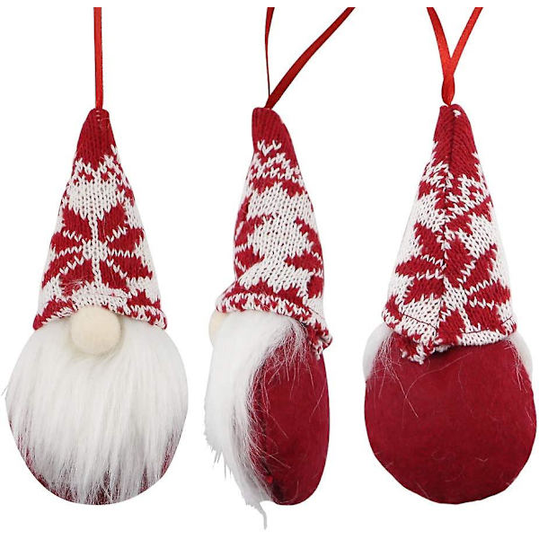 Baicccf Tomte Julplyschprydnader Set, 6-pack Hängande Julgransdekorationer Heminredning, Svensk Tomte Elf Skandinavisk Jultomte Plyschdocka