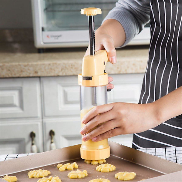 Kagepresse Maker Biscuit Gun Kit Bagefremstilling Kageglasur Mousse Konditorbrød Form Bageudstyr Dekorationsværktøj Tilbehør