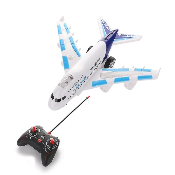 Fjärrkontrollplan Fordonsleksak Airbus Elektrisk fjärrkontroll modellplan med ljus och ljud (ej flygbar) (Vit)