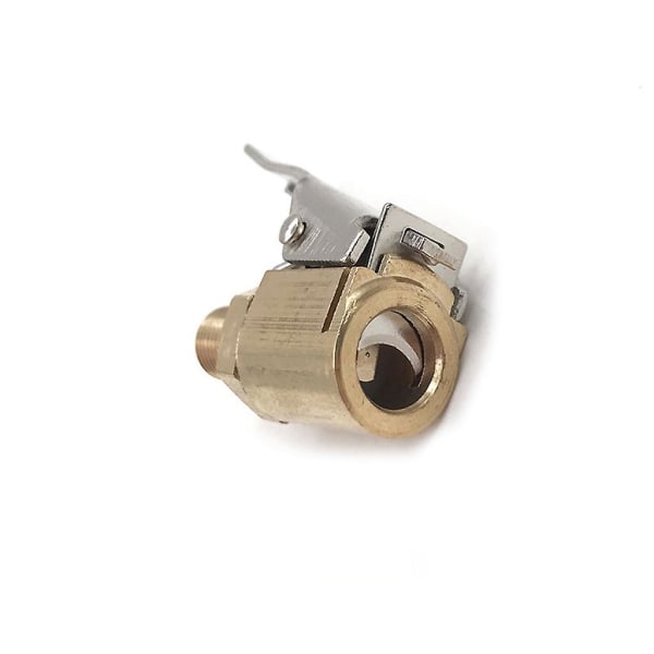 Bil Däckuppblåsningsmunstycke Däcklufttillförsel Hjulpump Däckventil Uppblåsningsklämma Adapter Mässingsanslutning Fordon