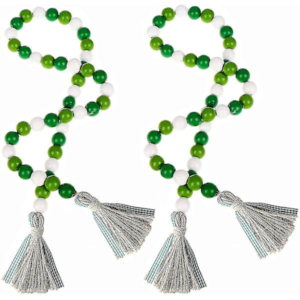 2 kpl Puinen Helmikoriste St. Patrick's Day - Puuhelmet ja Tupsut, Maalaistyylinen Rustiikkinen
