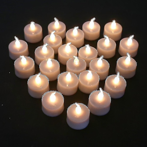 Bästa 24-pack flimrande LED-ljus med fjärrkontroll, batteridrivna, flamlösa ljus för hemmet