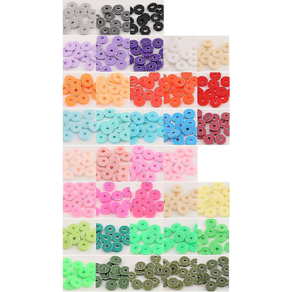 24 Ruter Myke Keramikkuler Sett Myk Keramikkule Perling Pcv Blanding Leireperler Diy Laging Armbånd Halskjede