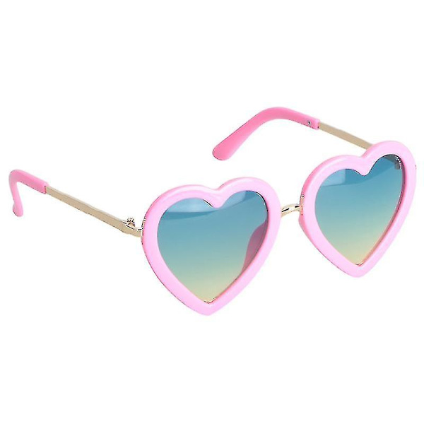 Valentinsdag Mode Hjärtformade Solglasögon Dekorerade Ögonbryn Nyhet Dansfest Tillbehör (rosa)