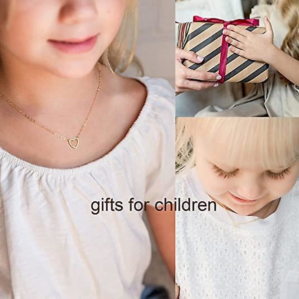 Sød hjerte halskæde lille 14k guld hjerte vedhæng choker halskæder lille guld kærlighed åbent hjerte kæde halskæde til kvinder yndig guld halskæde