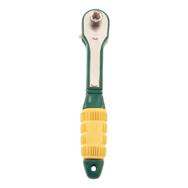 Skrallemomentnøkkel 1/4 mini sekskantnøkkel med dobbelthode for reparasjon av sykkel eller andre kjøretøy, grønn+gul, 144*31 mm