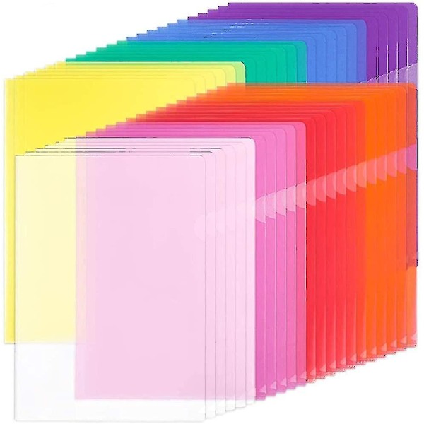 A4 Clear Plastic Folders, 42 Pieces Document Files Project Wallets For Paper