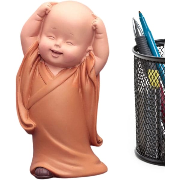 Little Monk Doll, Buddha Statue for Kids - Söt Buddha Munk Statyer i harts, Mittpunkt