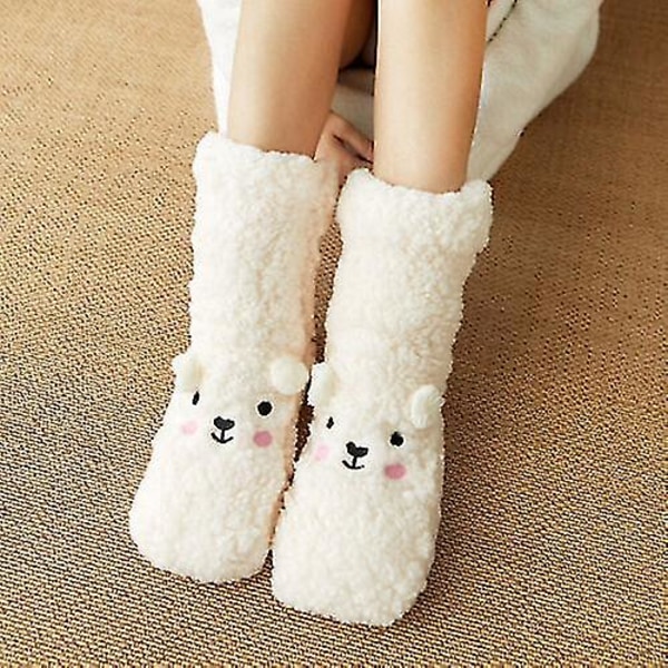 Unisex Fleece Halksockor med Halkskydd för Inomhus Varma Låga Hemma Sovsäckar
