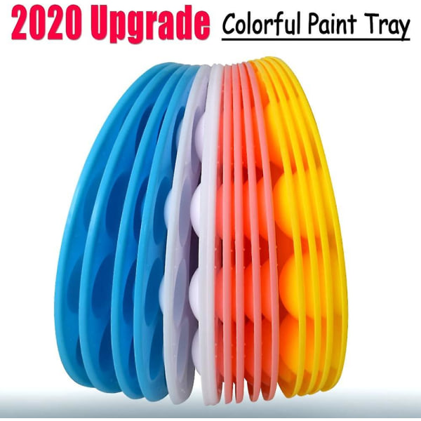 4 kpl Paint Tray Palettes Muoviset pyöreät kuormalavat lapsille Aikuisille