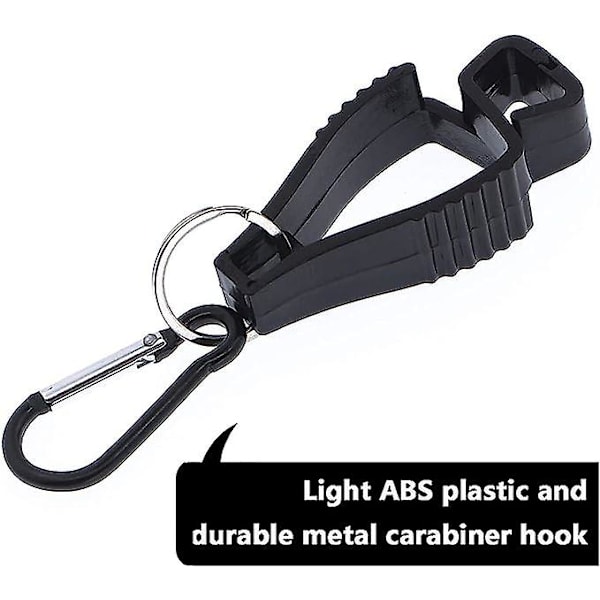 2X Handskeholder Klip, Handske Presenning Holder, Klip med Karabinhage Brandmand, Handske Klip Holder Sikkerhedsudstyr Fastgør Handsker Briller Hjelme Hanger Guar