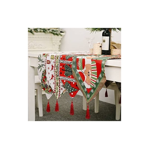 Julbordslöpare - Duk i bomullslinne till julmiddagen (180 x 35 cm)