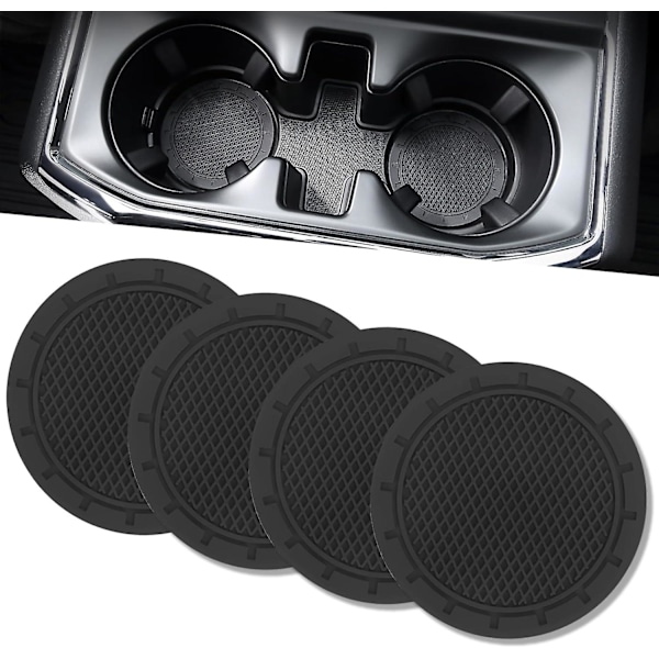 Car Cup Coaster, 4PCS Universal Car Cup Holder Insert, Non-slip Car Coasters for Cup Holders, Car Accessories for Women