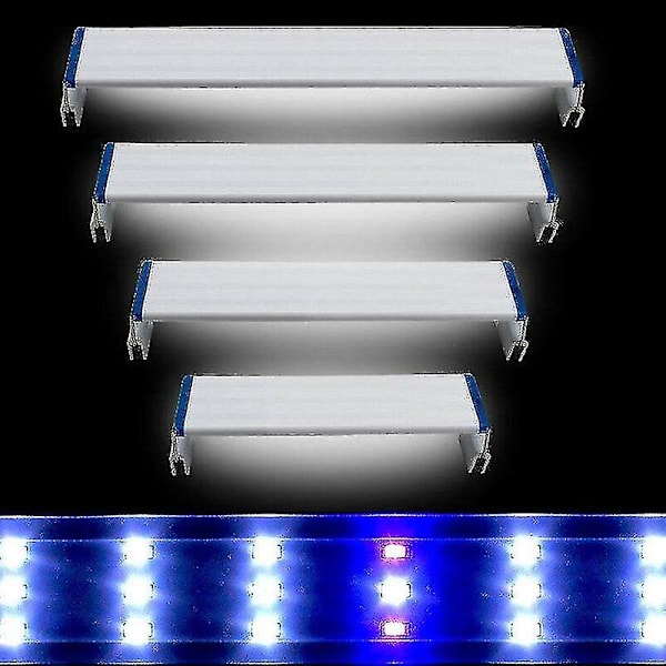 Super Slim LED-akvaariovalaistus Akvaariokasvien valo 20-60cm Laajennettava vedenpitävä klipsilamppu (50cm)