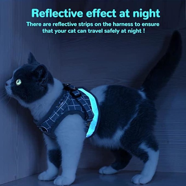 Kissan valjaat, pehmeät koiran- ja koiranvaljaat 120 cm:n automaattisella teleskooppisella vetoköydellä, pakoa estävällä säädettävällä kissan valjaalla heijastinhihnalla