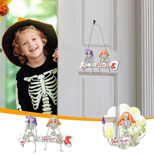 Halloween Plastskjelett Skjelett Spøkelseshus Dekorasjon Hengesmykke
